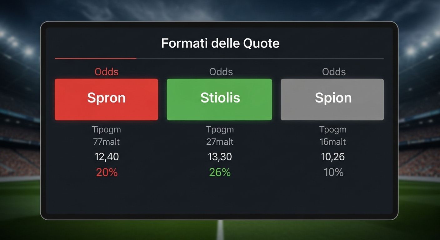 Formati delle quote sportsbook features